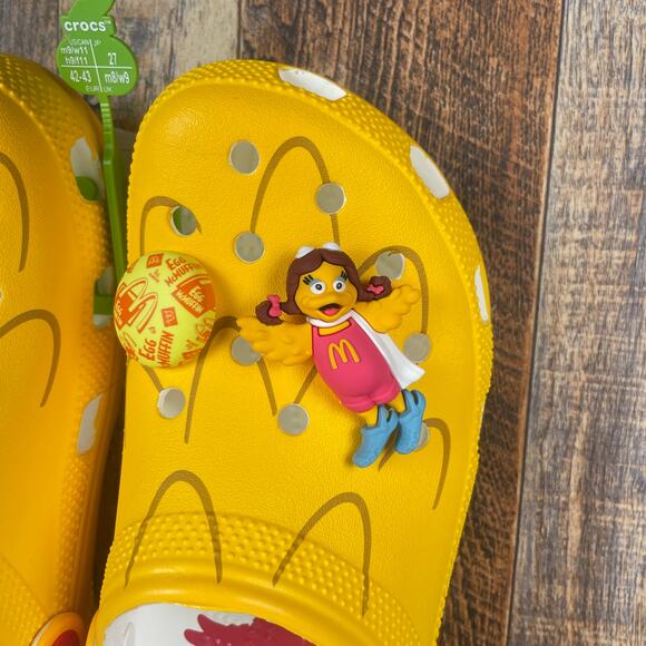 Crocs X McDonald's Adult Unisex M9/W11 Yellow Birdie Classic Clog - Picture 2 of 16